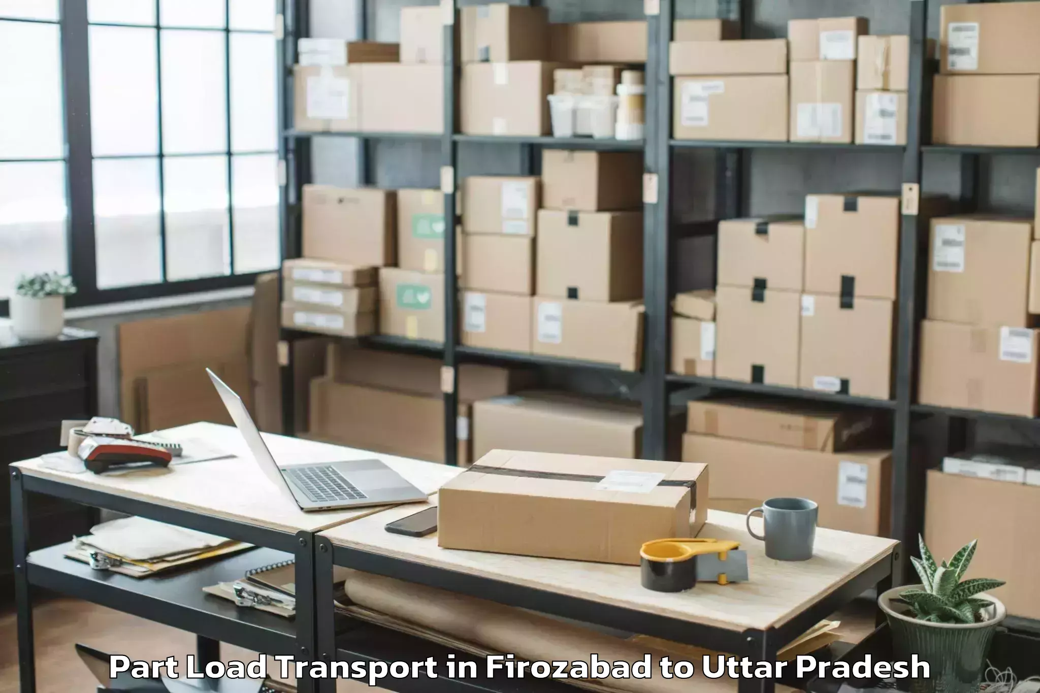 Book Firozabad to Kabrai Part Load Transport Online